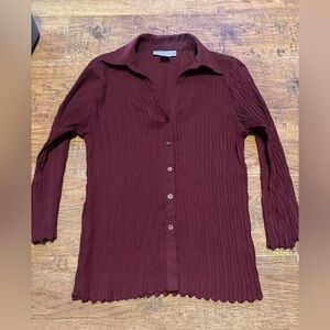 EK Designs burgundy top M NEW